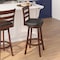 Flash Furniture Zerrick Commercial Wood Classic Ladderback Swivel Barstool w/Black LeatherSoft Seat, Espresso ES-UN3-29-ESP-GG - alternate 3